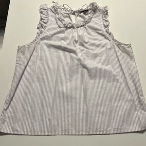 J crew tank light purple vertical lines